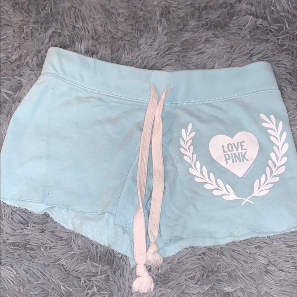 Love pink sweat shorts